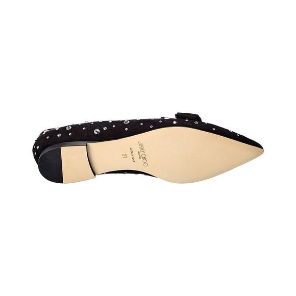Jimmy Choo Gala Suede Flat, Black - Picture 4 of 5